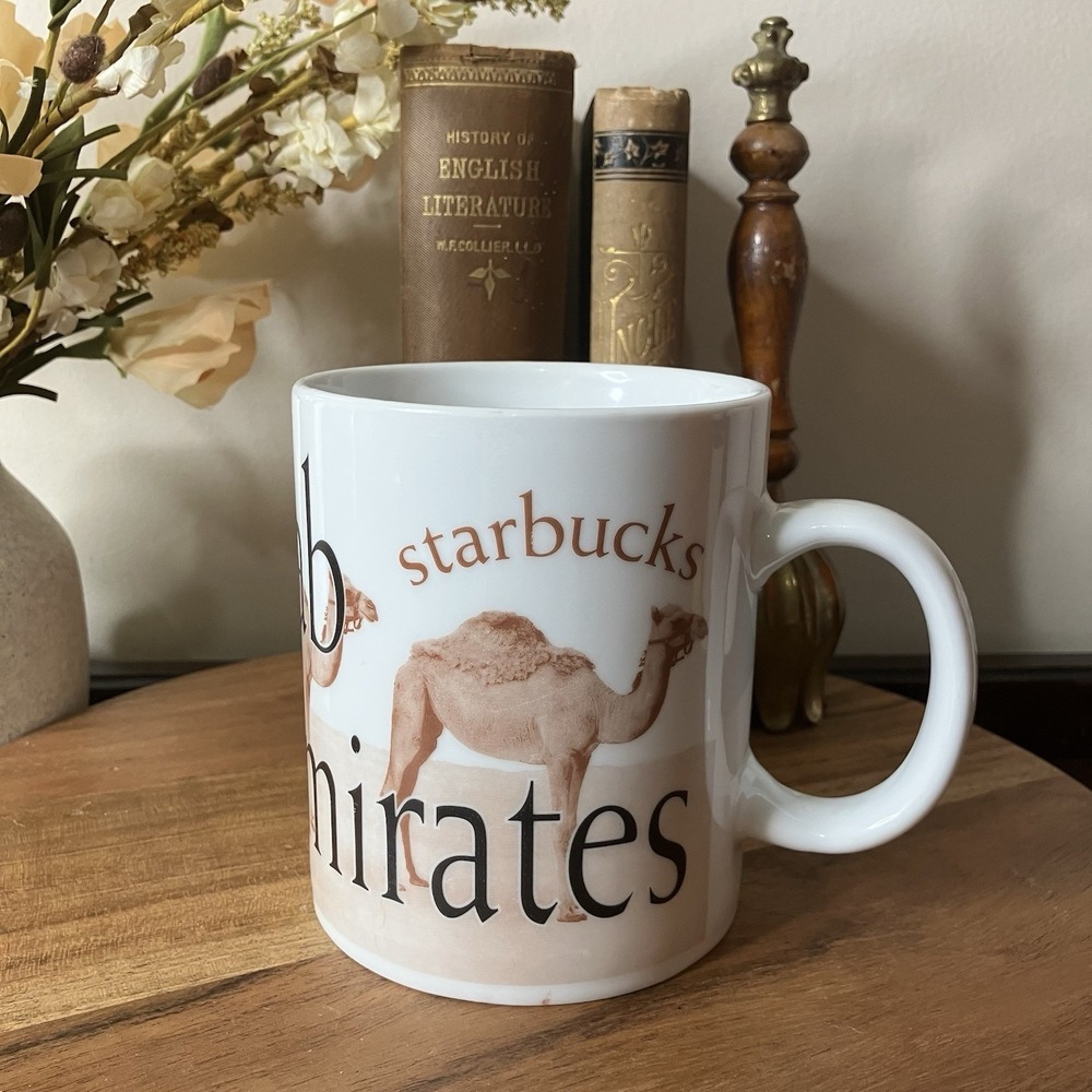 Starbucks 2002 United Arab Emirates City Coffee Tea Mug  16oz Cup Camels Graphic